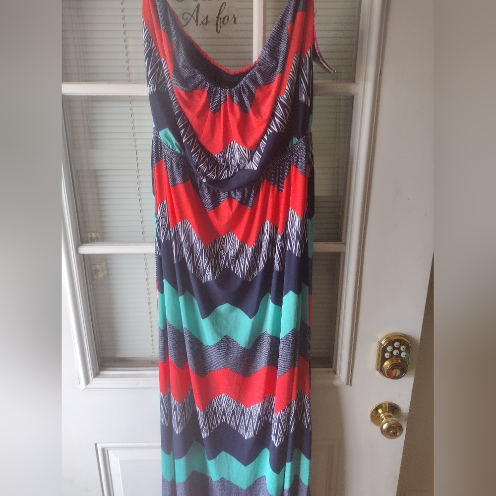 Strapless maxi dress